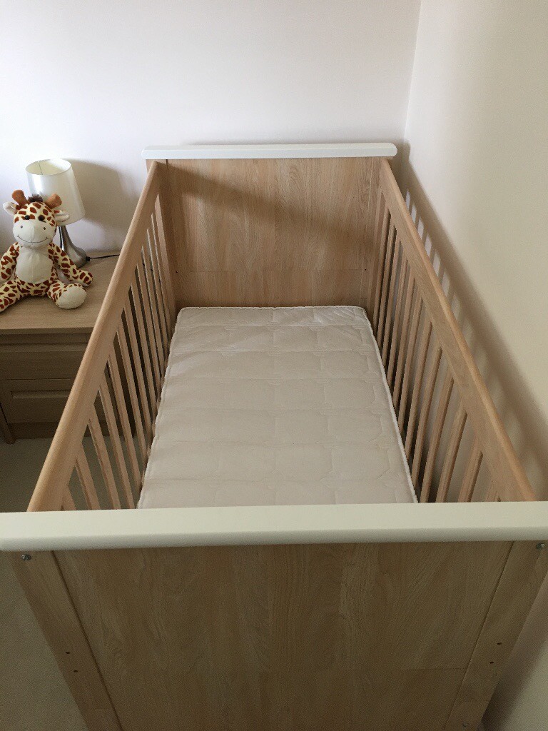light oak cot